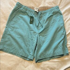 L.L. Bean Aqua Blue Drawstring Shorts